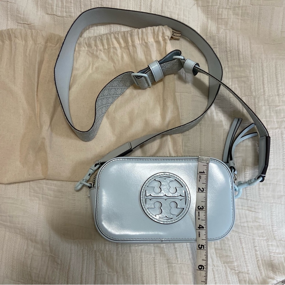 Tory Burch Mini Miller Ice Blue Crossbody Bag - Picture 4 of 5